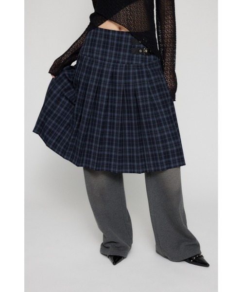 LAGUA GEM（ラグアジェム）の「PLEATS MIDI スカート（スカート・レディース・杢グレー/ネイビー系/ブラック・MEDIUM/SMALL/X-SMALL）」の12枚目の写真
