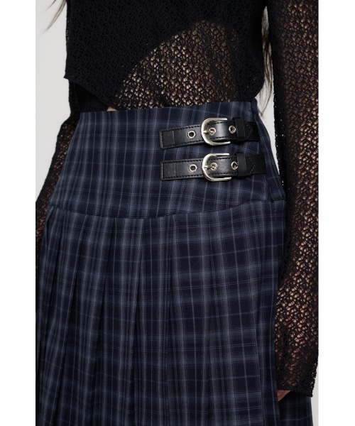 LAGUA GEM（ラグアジェム）の「PLEATS MIDI スカート（スカート・レディース・杢グレー/ネイビー系/ブラック・MEDIUM/SMALL/X-SMALL）」の17枚目の写真