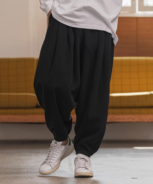 CAMBIO（カンビオ）の「mp14132- Honeycomb Jacquard Fleece Surrouel Pants サルエルパンツ(A55525cmb)（その他パンツ・メンズ・チャコール/ブラック・S/M/L）」の3枚目の写真