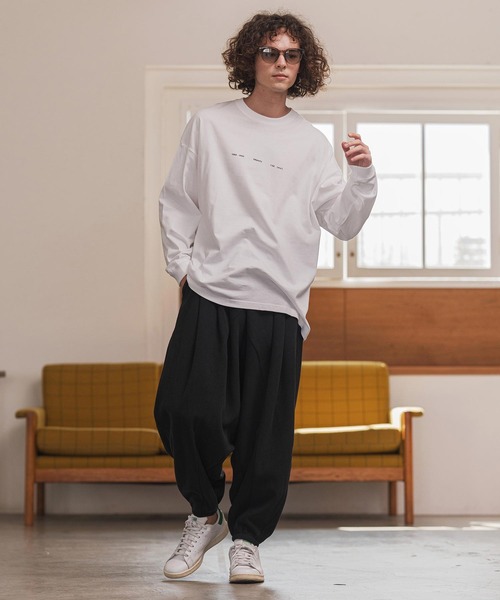CAMBIO（カンビオ）の「mp14132- Honeycomb Jacquard Fleece Surrouel Pants サルエルパンツ(A55525cmb)（その他パンツ・メンズ・チャコール/ブラック・S/M/L）」の7枚目の写真