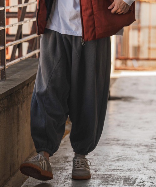 CAMBIO（カンビオ）の「mp14132- Honeycomb Jacquard Fleece Surrouel Pants サルエルパンツ(A55525cmb)（その他パンツ・メンズ・チャコール/ブラック・S/M/L）」の9枚目の写真