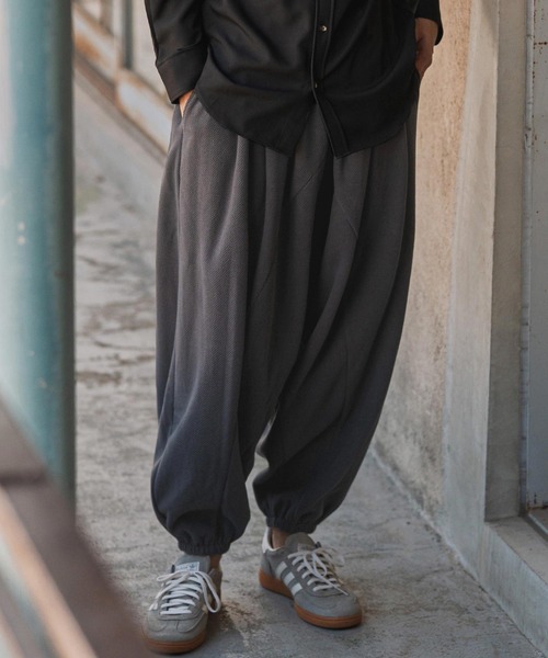 CAMBIO（カンビオ）の「mp14132- Honeycomb Jacquard Fleece Surrouel Pants サルエルパンツ(A55525cmb)（その他パンツ・メンズ・チャコール/ブラック・S/M/L）」の11枚目の写真