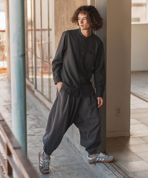 CAMBIO（カンビオ）の「mp14132- Honeycomb Jacquard Fleece Surrouel Pants サルエルパンツ(A55525cmb)（その他パンツ・メンズ・チャコール/ブラック・S/M/L）」の14枚目の写真