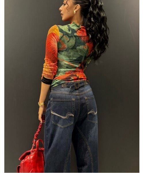Desigual（デシグアル）の「Mr. Christian Lacroix タペストリープリント タートルネックセーター（ニット/セーター・レディース・グリーン・S/M/L/XL/XS）」の2枚目の写真