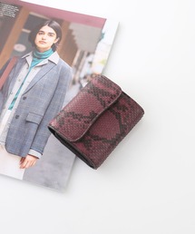 HALEINE（アレンヌ）の「[HALEINE] ダイヤモンドパイソンレザー 三つ折り ミニ財布（財布）」