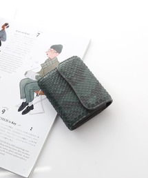 HALEINE（アレンヌ）の「[HALEINE] ダイヤモンドパイソンレザー 三つ折り ミニ財布（財布）」
