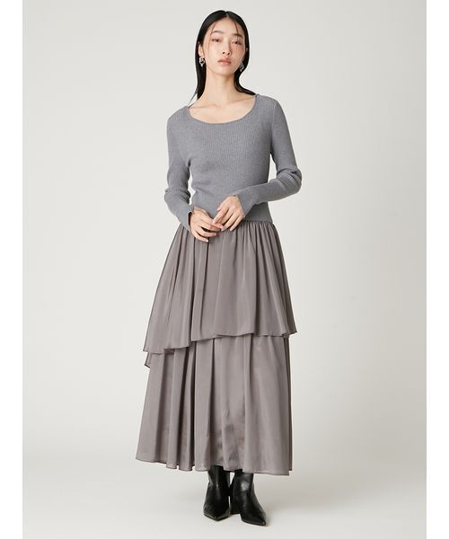 ニットドッキングワンピース（ワンピース）｜FRAY I.D（フレイ