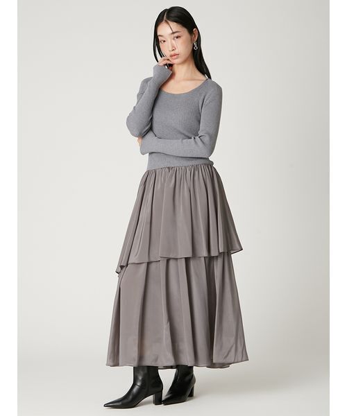 ニットドッキングワンピース（ワンピース）｜FRAY I.D（フレイ