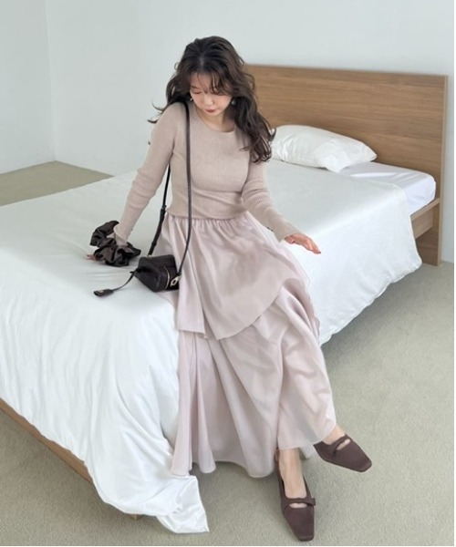 ニットドッキングワンピース（ワンピース）｜FRAY I.D（フレイ