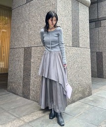 FRAY I.D（フレイアイディー）の「プリーツノースリリブニット