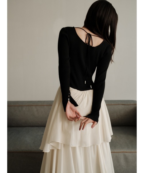 ニットドッキングワンピース（ワンピース）｜FRAY I.D（フレイ