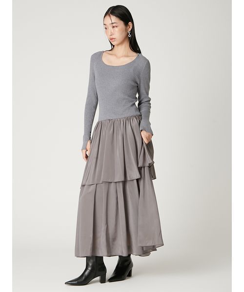 ニットドッキングワンピース（ワンピース）｜FRAY I.D（フレイ