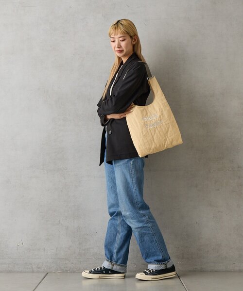 BIRTHDAY BAR（バースデイバー）の「キルティングマルシェトート2WAYバッグ ショルダー付き（トートバッグ・レディース・グリーン/ブラック/アイボリー/ピンク・0）」の9枚目の写真