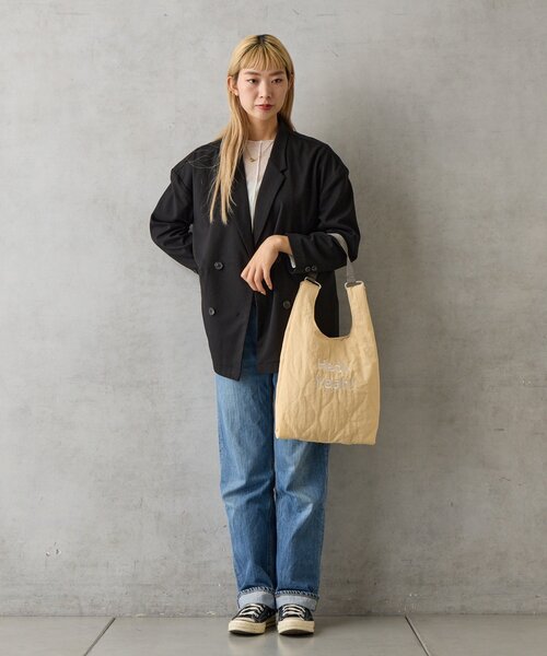 BIRTHDAY BAR（バースデイバー）の「キルティングマルシェトート2WAYバッグ ショルダー付き（トートバッグ・レディース・グリーン/ブラック/アイボリー/ピンク・0）」の10枚目の写真