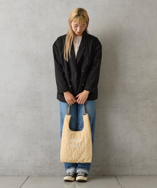 BIRTHDAY BAR（バースデイバー）の「キルティングマルシェトート2WAYバッグ ショルダー付き（トートバッグ・レディース・グリーン/ブラック/アイボリー/ピンク・0）」の11枚目の写真