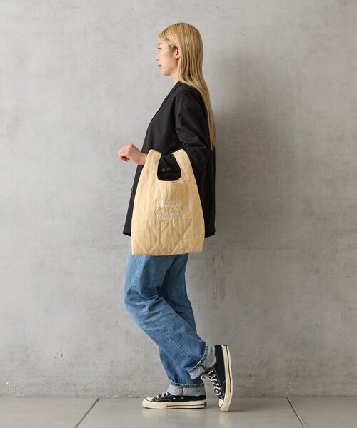 BIRTHDAY BAR（バースデイバー）の「キルティングマルシェトート2WAYバッグ ショルダー付き（トートバッグ・レディース・グリーン/ブラック/アイボリー/ピンク・0）」の12枚目の写真