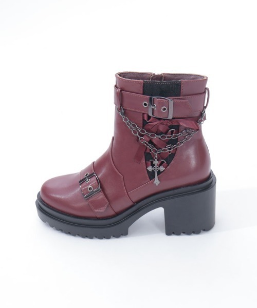クロスチャームショートブーツ（ブーツ）｜NIBBLE POISON（ニブル