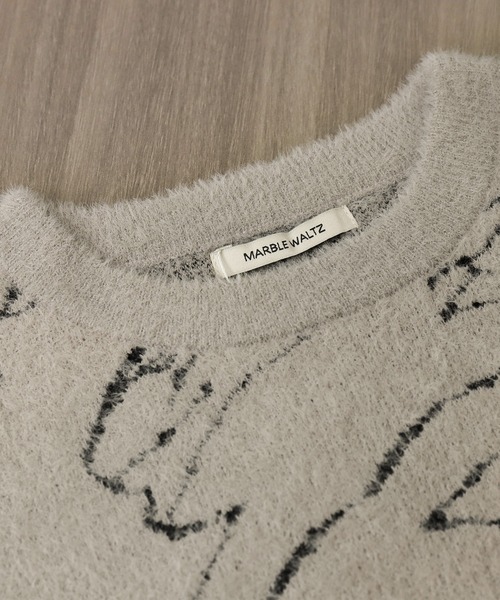 libelle more（リベル モア）の「ミニフェザーニュアンス柄ジャガードニット（ニット/セーター・レディース・ブラック/グレイッシュベージュ/アイボリー・M）」の13枚目の写真