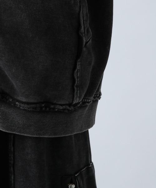 HARE（ハレ）の「【SET UP対応】ピグメントダブルポケットZIPパーカー(HARE)（パーカー・メンズ・ブラック/ブラウン/パープル系その他・SMALL/MEDIUM）」の4枚目の写真