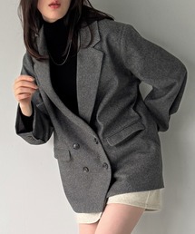 JUNOAH(ジュノア)のチェック柄ジャケットコート(テーラードジャケット)