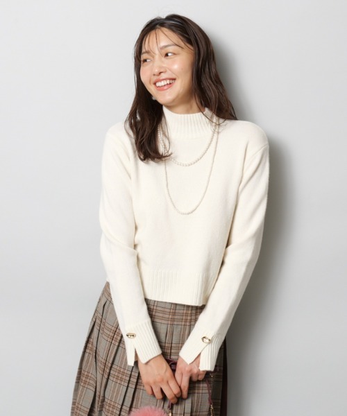 ウールカシミヤハイネックニット（ニット/セーター）｜JUSGLITTY