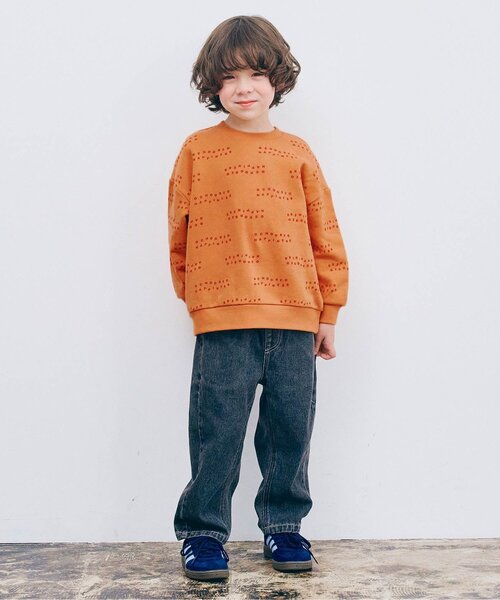 p.premier（ピードットプルミエ）の「【ジュニア対応】イロチ買いしたい総柄トレーナー（スウェット・キッズ・ブルー/ベビーピンク/アイボリー/ブラウン/マスタード・80/90/100/110/120/130/140）」の12枚目の写真