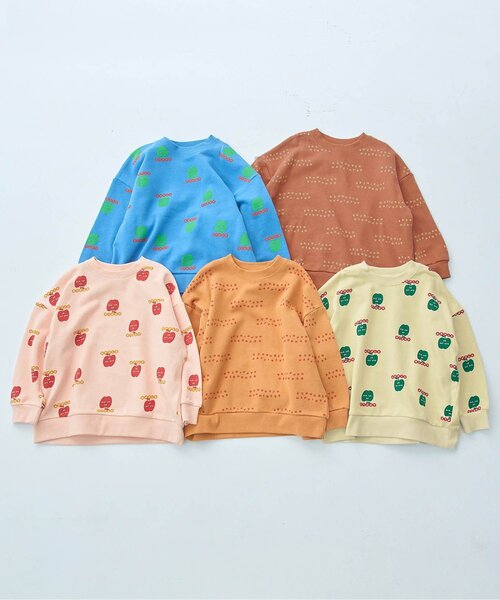 p.premier（ピードットプルミエ）の「【ジュニア対応】イロチ買いしたい総柄トレーナー（スウェット・キッズ・ブルー/ベビーピンク/アイボリー/ブラウン/マスタード・80/90/100/110/120/130/140）」の15枚目の写真