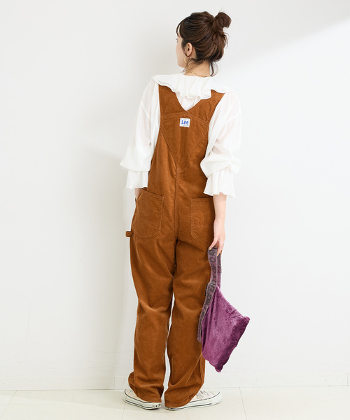 Lee（リー）の「ウォッシャブル / LEE/リー TAPERED OVERAL（サロペット/オーバーオール・レディース・カーキ/キャメル・MEDIUM）」の13枚目の写真
