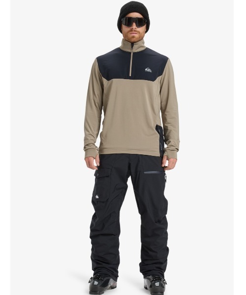 Quiksilver(クイックシルバー)の「EARLY START HZ /クイックシルバーハーフジップスウェットトップス(スウェット・メンズ・ベージュ/ブラック・SMALL/MEDIUM/LARGE)」の7枚目の写真