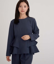 ペプラム」に該当するトップス（ブルー・ネイビー/青色系・フリル