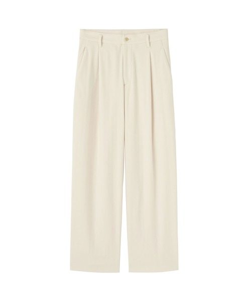 無印良品（ムジルシリョウヒン）の「婦人　縦横ストレッチ起毛　タックワイドパンツ（その他パンツ・レディース・グレー/ネイビー系/ブラック/アイボリー・S/M/L/XL）」の8枚目の写真