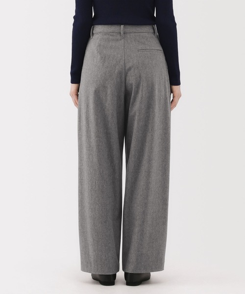 無印良品（ムジルシリョウヒン）の「婦人　縦横ストレッチ起毛　タックワイドパンツ（その他パンツ・レディース・グレー/ネイビー系/ブラック/アイボリー・S/M/L/XL）」の16枚目の写真