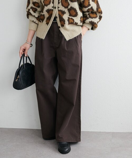 DISCOAT（ディスコート）の「2タックチノワイドパンツ（チノパンツ・レディース・ブラウン/ベージュ・MEDIUM/LARGE）」の13枚目の写真