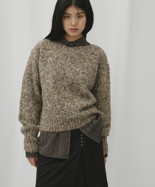 ミックスヤーンプルオーバーニット（ニット/セーター）｜FUULLY STUDIO