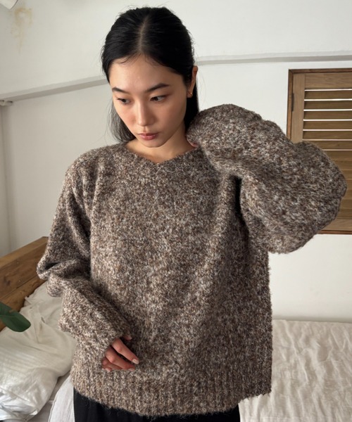 ミックスヤーンプルオーバーニット（ニット/セーター）｜FUULLY STUDIO