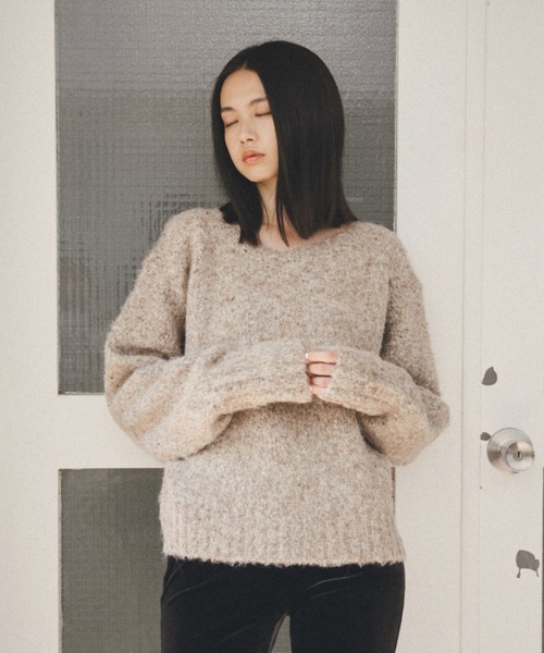 セール】ミックスヤーンプルオーバーニット（ニット/セーター