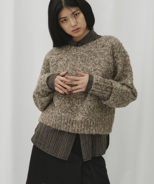 セール】ミックスヤーンプルオーバーニット（ニット/セーター