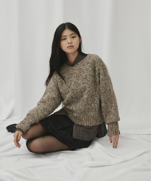 セール】ミックスヤーンプルオーバーニット（ニット/セーター