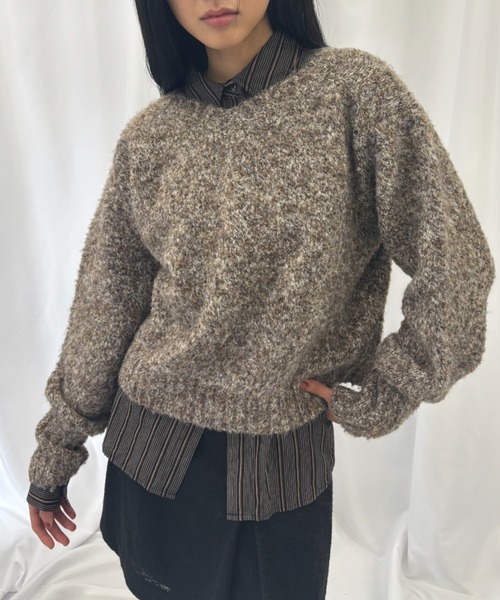 セール】ミックスヤーンプルオーバーニット（ニット/セーター