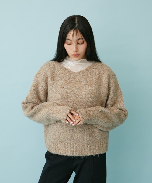 セール】ミックスヤーンプルオーバーニット（ニット/セーター