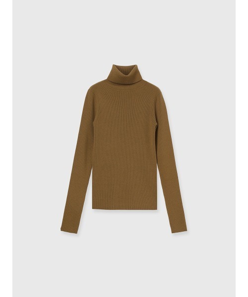 シルクカシミアブレンドフィットリブタートルニット（ニット/セーター