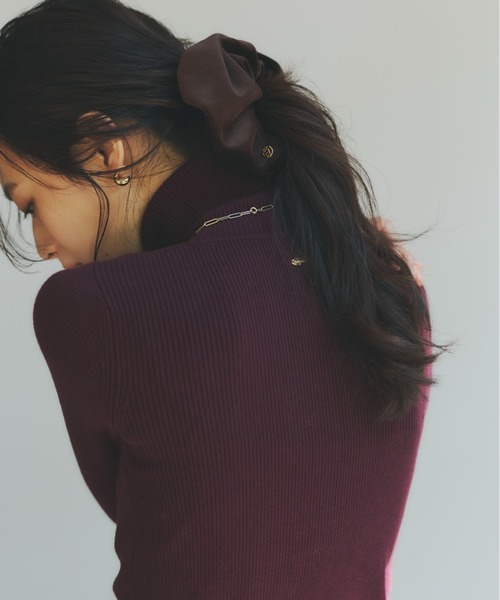 セール】シルクカシミアブレンドフィットリブタートルニット（ニット