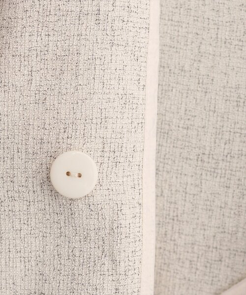 natural couture（ナチュラルクチュール）の「【WEB限定】ノーカラージャケット（ノーカラージャケット・レディース・ブラック/ブラウン/グレー/オフホワイト・FREE）」の8枚目の写真