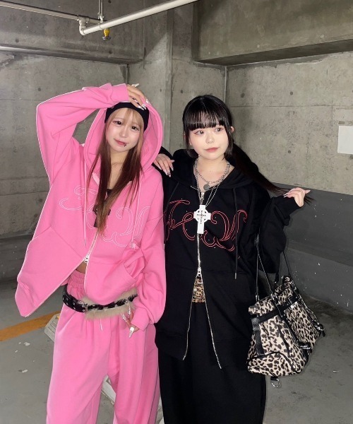 ○★訳有り新品未使用　G/FORE　プルオーバーパーカー　38　ピンク A'GEM/9 × .kom 『FANCY CLUB/ファンシークラブ』別注品 ANGEL WING