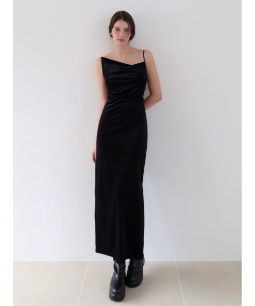 ワンピース asymmetry drape cami dress/maisoncelon asymmetry drape cami dress – célon