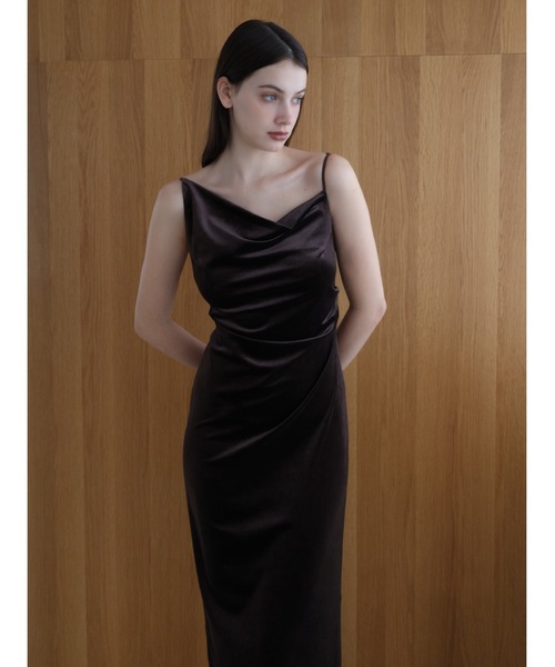 ワンピース maison celon/asymmetry drape cami dress maison celon asymmetry drape cami dress