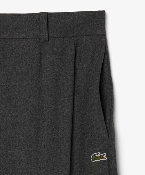 LACOSTE(ラコステ)の「オーバーサイズフランネル タックワイドパンツ(その他パンツ・レディース・オフホワイト/グレー・36/38/34/40)」の7枚目の写真