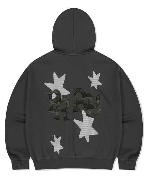 mahagrid/マハグリッド』 PRAY APPLIQUE ZIP UP HOODIE