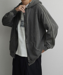 NILWAY | TC裏起毛スノーウォッシュ加工袖ライントラックパーカー(パーカー)