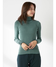 McGREGOR | ボーダーインディアンコットンリブタートル(ニット/セーター)